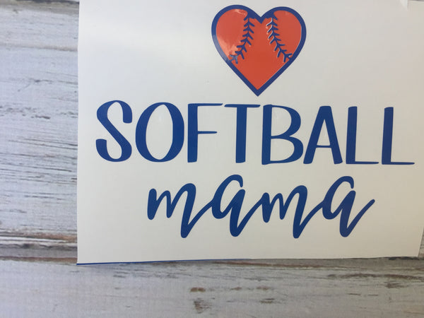 Softball Momma vinyl decal