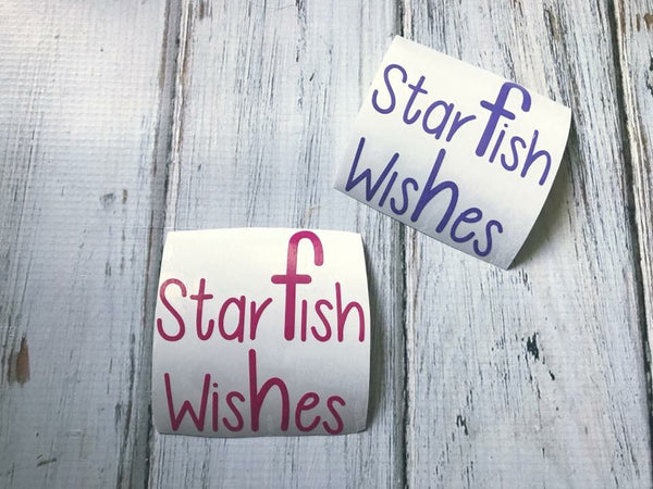 Star Fish Wishes vinyl decal
