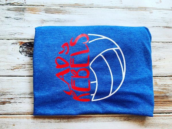 Lady Rebels Volleyball shirt With Name/number on back