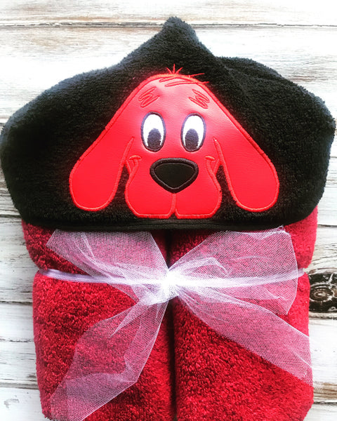 Clifford the dog hooded towel