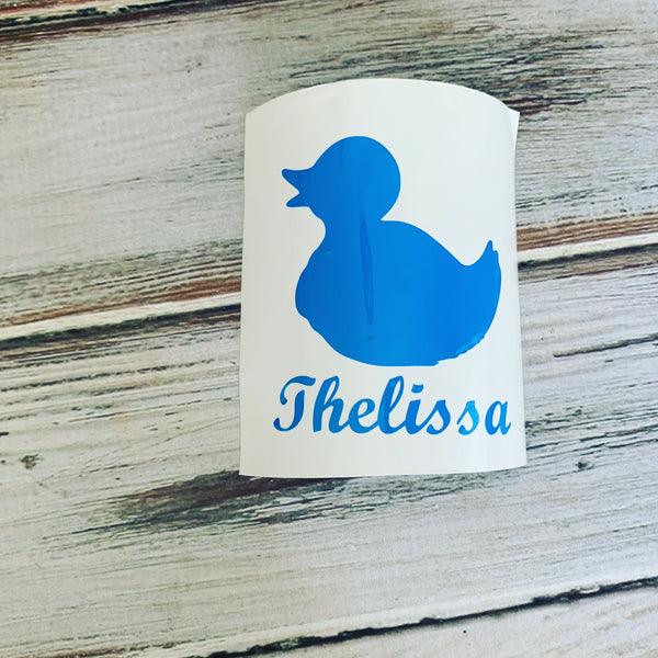 Custom Duck Cup decal with 1 name