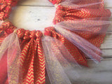 Red and Gold Fabric tutu