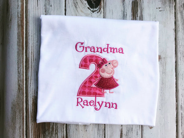 Peppa Pig 2nd Birthday Grandma shirt