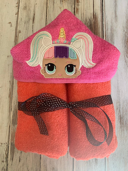 LOL Doll hooded towel Unicorn LOL