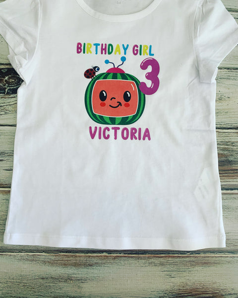 Coco Melon Birthday Girl Custom Birthday Shirt