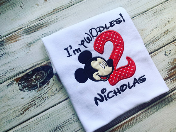 Mickey mouse birthday shirt on sale 2