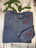 Hand Distressed Custom Mama Sweatshirt