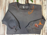 Hand Distressed Custom Longhorns Sweatshirt