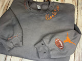 Hand Distressed Custom Longhorns Sweatshirt