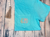 Cheetah Print Monogrammed Comfort Colors Shirt