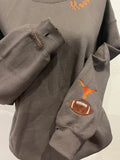 Hand Distressed Custom Longhorns Sweatshirt