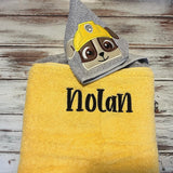 Paw Patrol Rubble Hooded Towel