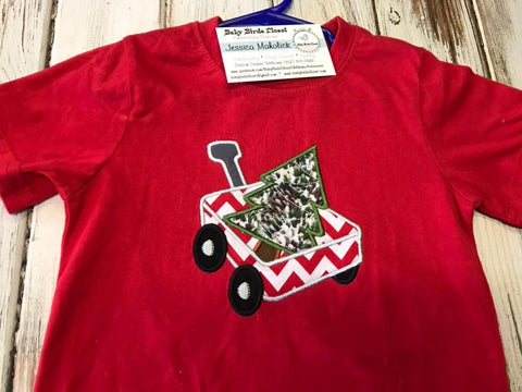 Red Short Sleeve Christmas Shirt size 3T