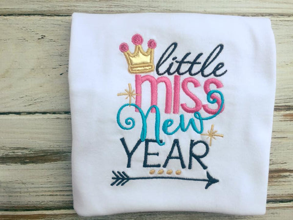 Little Miss New Year Size 2 Long Sleeve Shirt