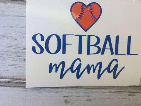 Softball Momma vinyl decal