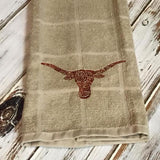 Texas Longhorn kitchen towel
