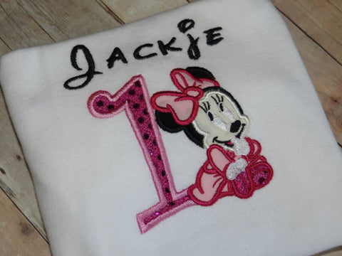 Minnie Mouse 1st Birthday shirt