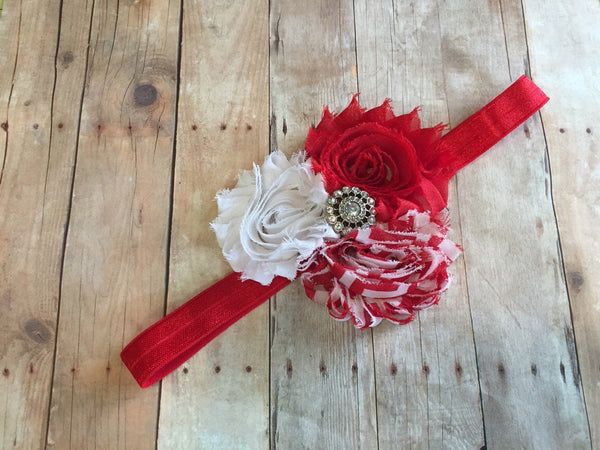 Red and White Headband