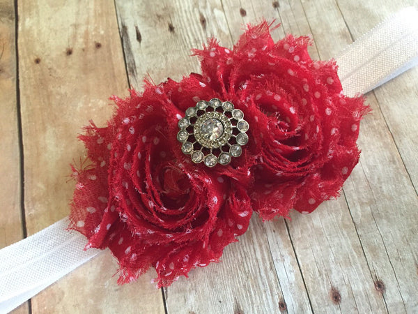 Red polkadot Headband