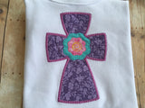 Easter Shirt, girls cross shirt