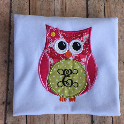 Monogrammed Owl Shirt