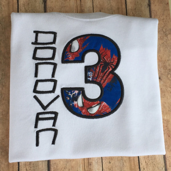 Spiderman birthday shirt