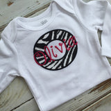Zebra Print Monogrammed Outfit