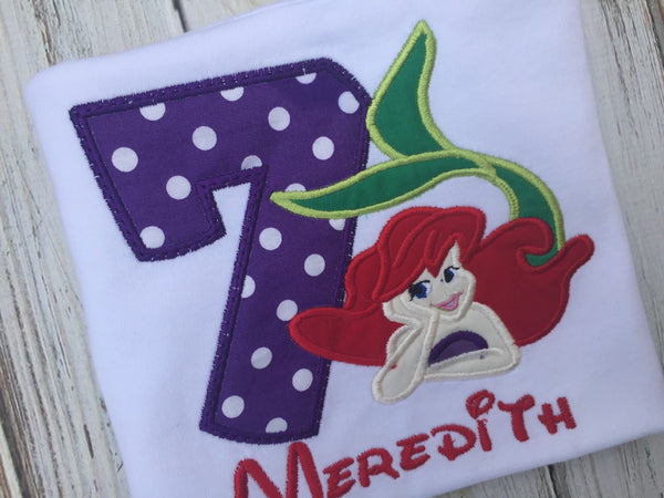 Mermaid 7th birthday shirt