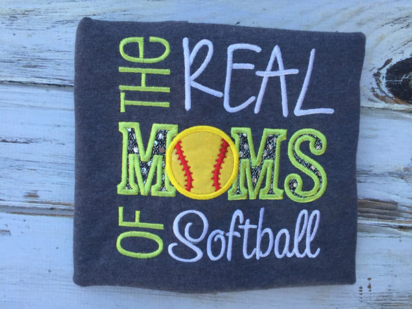 Real moms of softball shirt