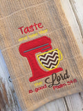 Taste and see the Lord is Good kitchen towel
