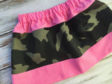 Girls Camo and Pink circle Skirt