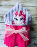Unicorn hooded towel