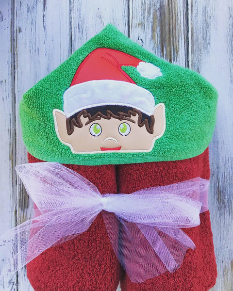 Elf on a shelf Hooded Towel