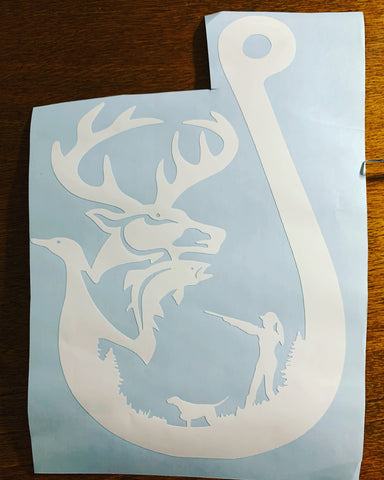 Girls Hunting and Fishing Decal