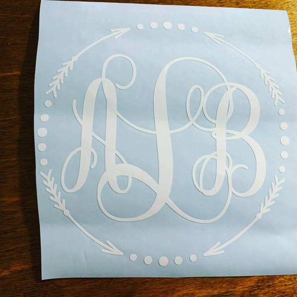 Custom monogram Decals