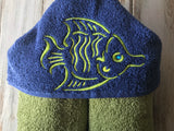 Fish hooded towel