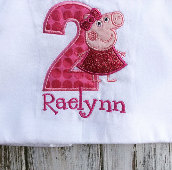 Peppa Pig 2nd birthday shirt