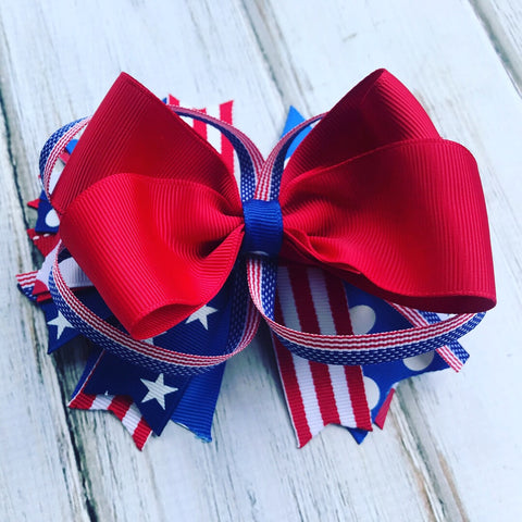 4th Of July Over the Top Bow