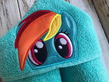My Little Pony Rainbow Dash hooded towel