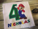 Mario Birthday shirt or onesie