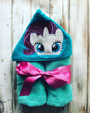 My Little Pony Rarity Unicorn Hooded Towel