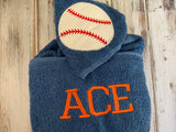 Baseball Hooded Towel