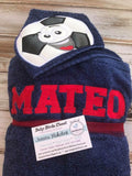 Soccer Ball hooded towel