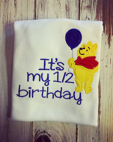 Winnie the Pooh half Birthday Shirt