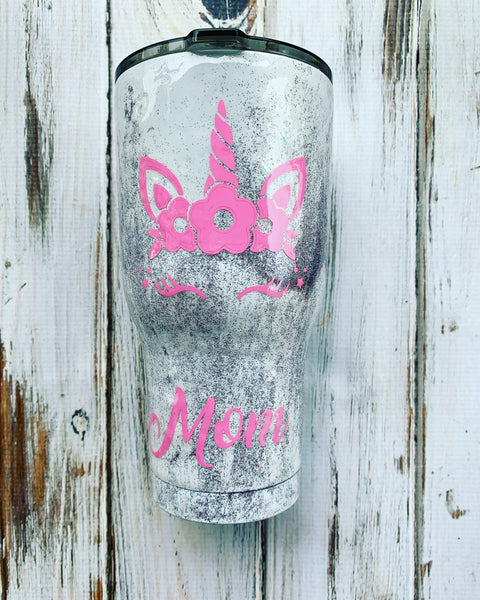 Unicorn Mom Custom 30 oz Rtic cup
