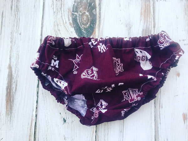 Texas Aggies diaper cover