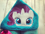 My Little Pony Rarity Unicorn Hooded Towel