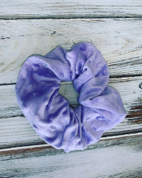 Lavender minky Scrunchie