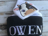 Cow animal towel hooded towel