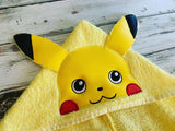 3D Pokémon Pikachu Hooded Towel